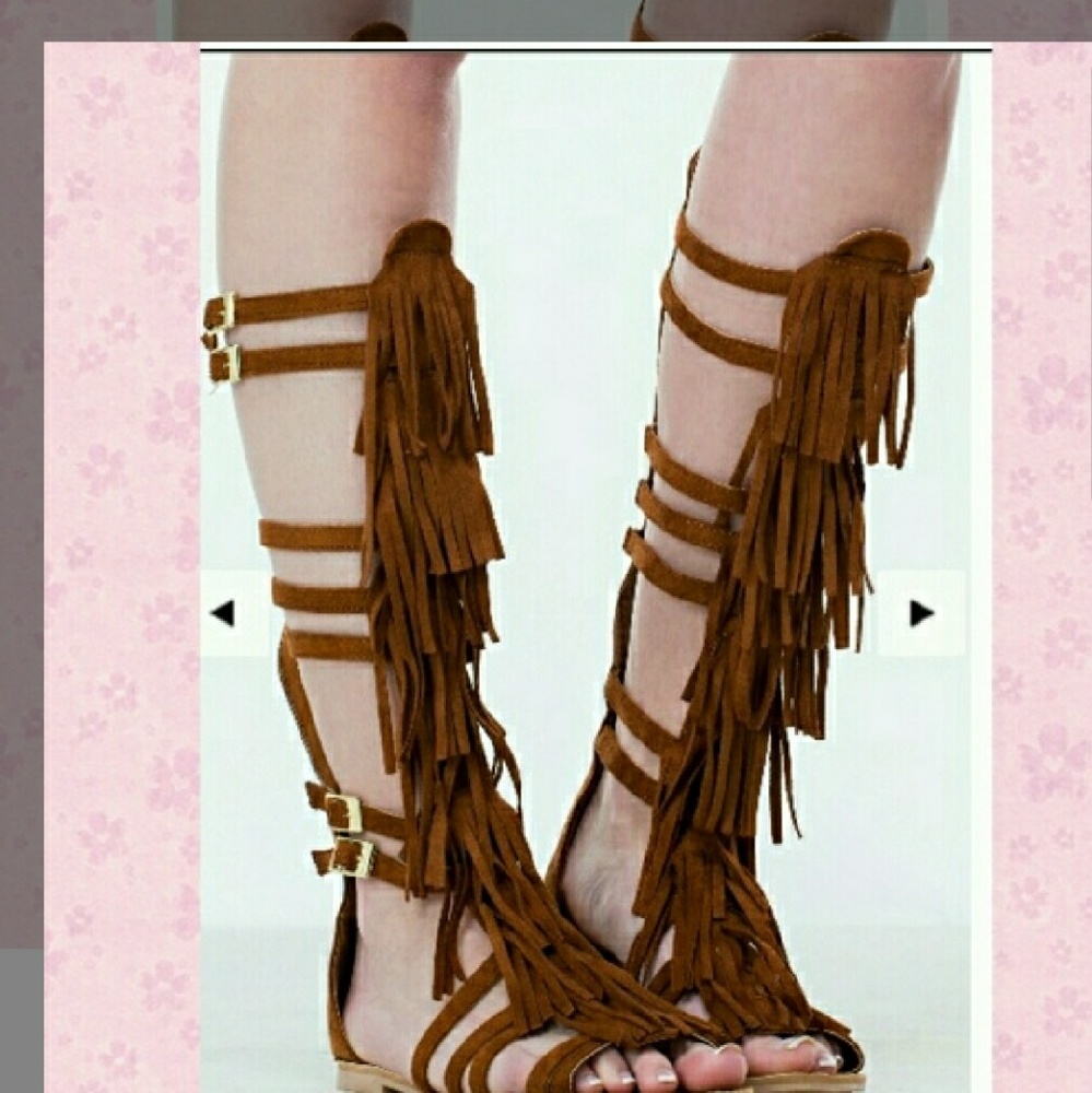 Fringe Gladiator sandals